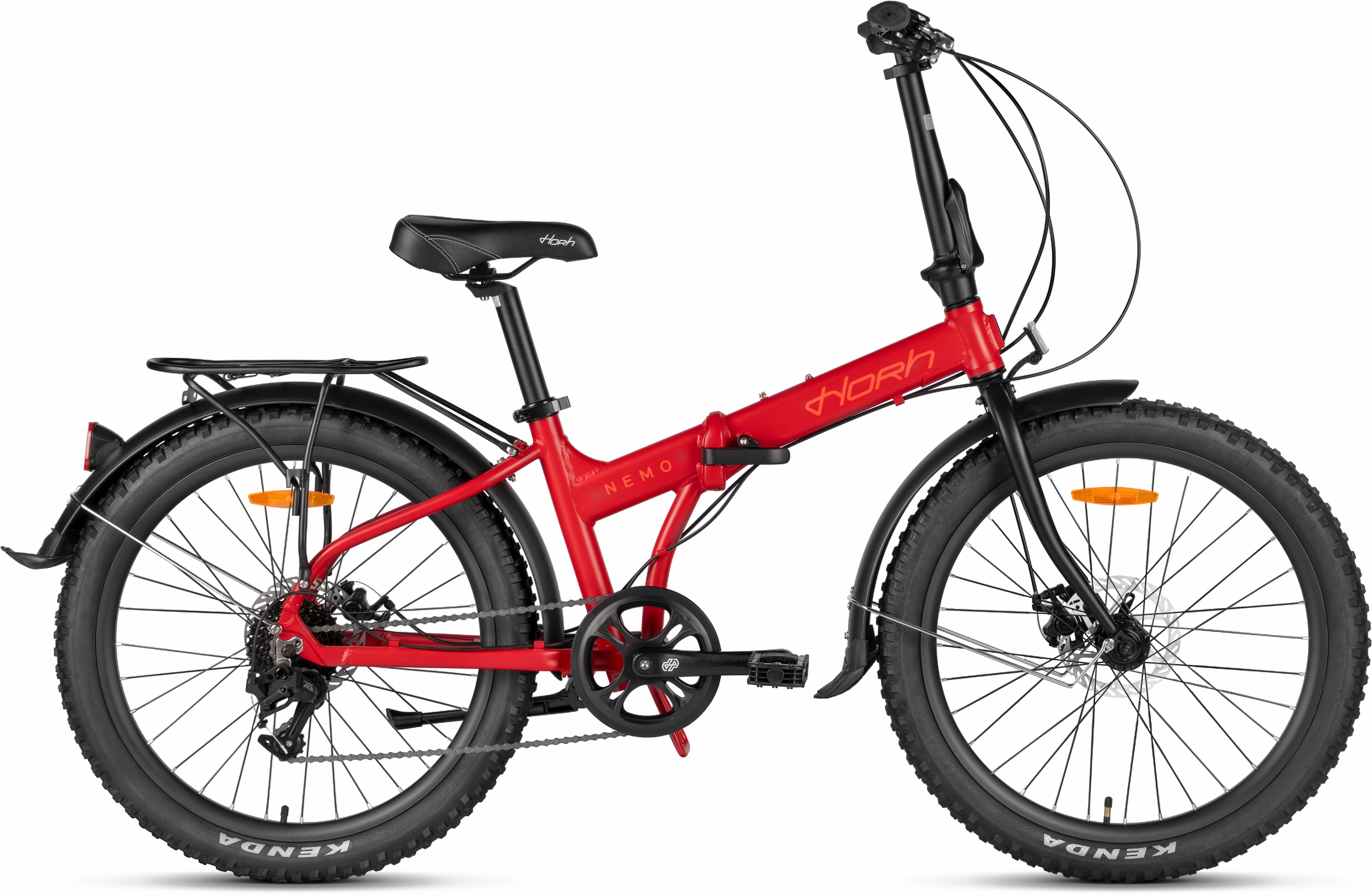 Велосипед HORH NEMO 8SP MD FAT 24" (2026) Red-Orange