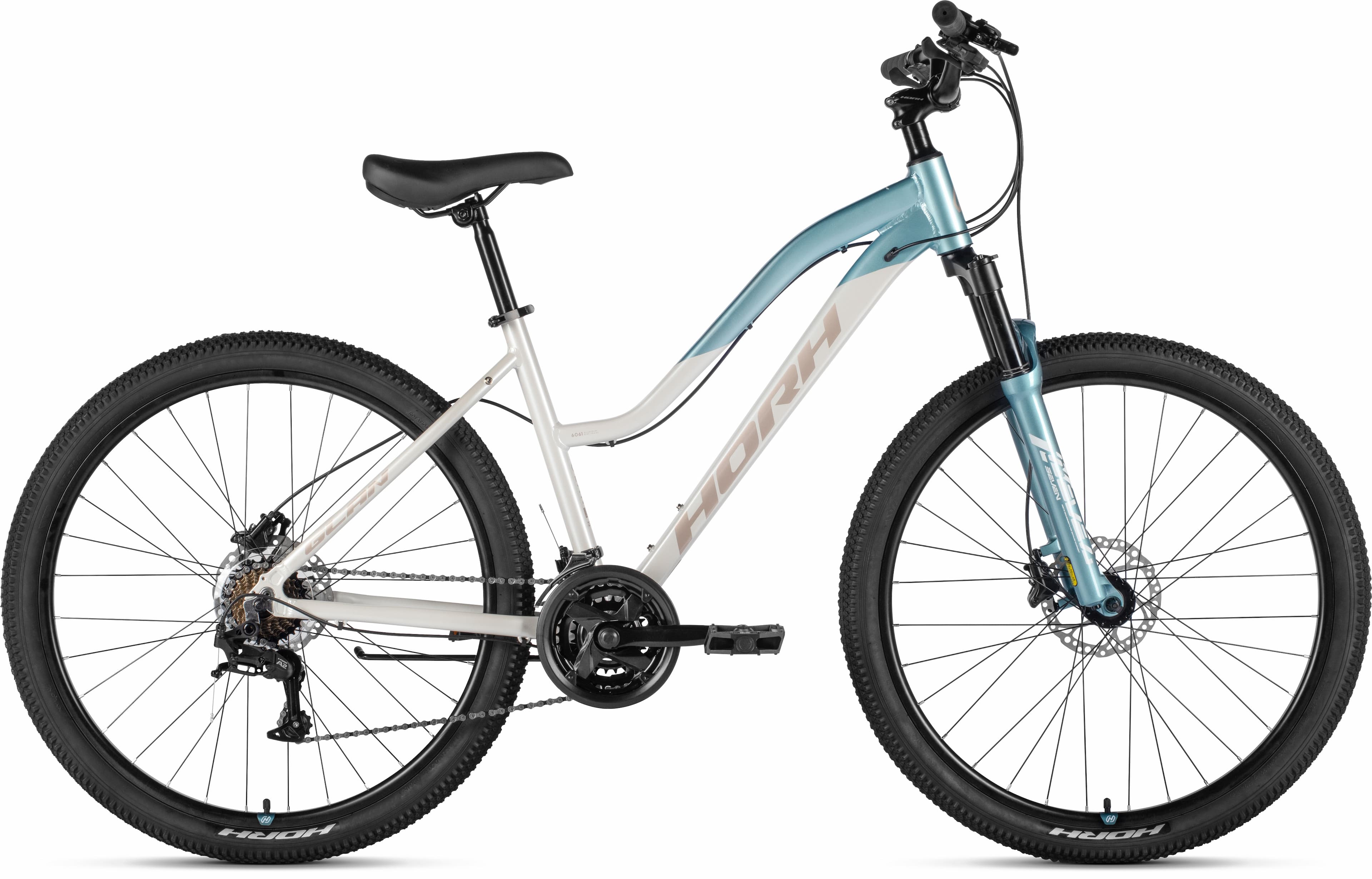 Велосипед HORH GLAN HGLNHD 7.0 27,5" (2025) White-Turquoise-Grey