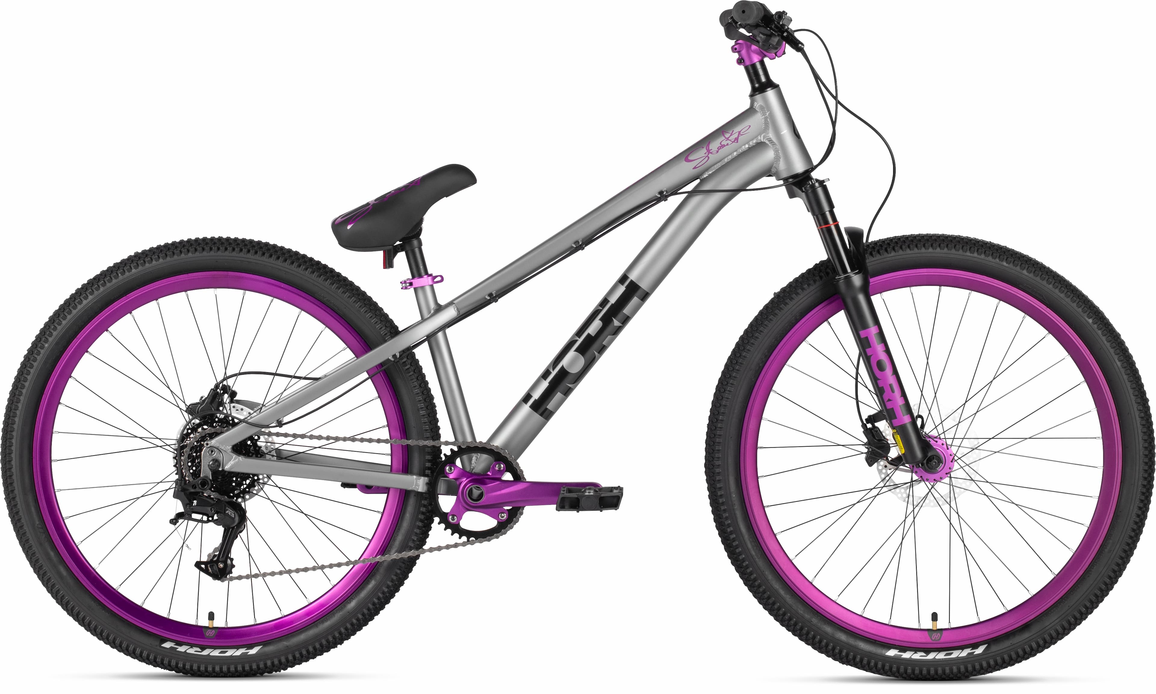 Велосипед HORH STAKE 6.1 (2026) Grey Anodize Purple