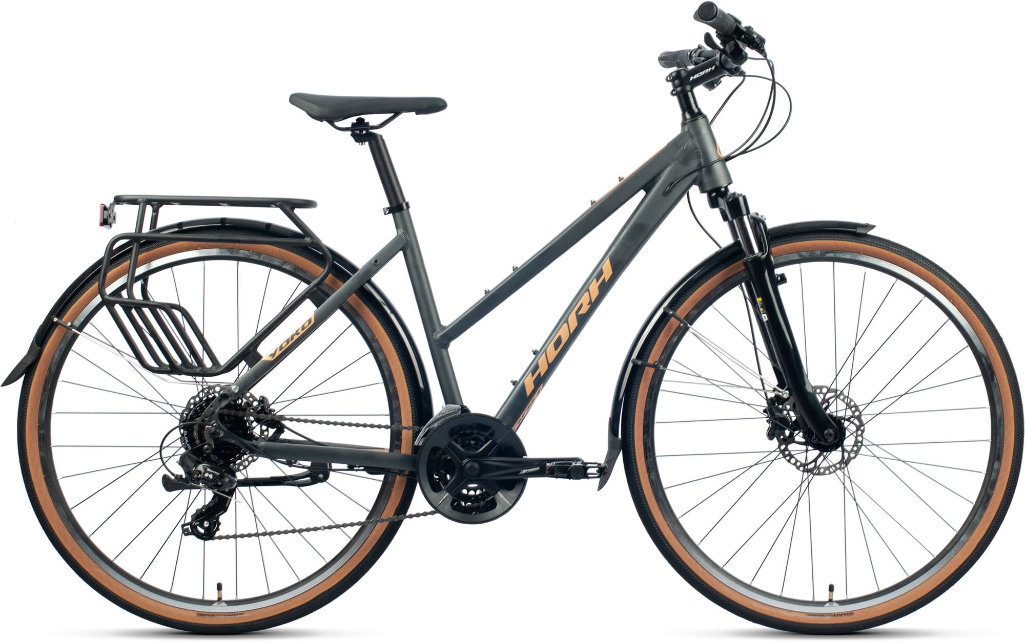 Велосипед HORH YOKO 700C" (2024) Dark Grey-Beige