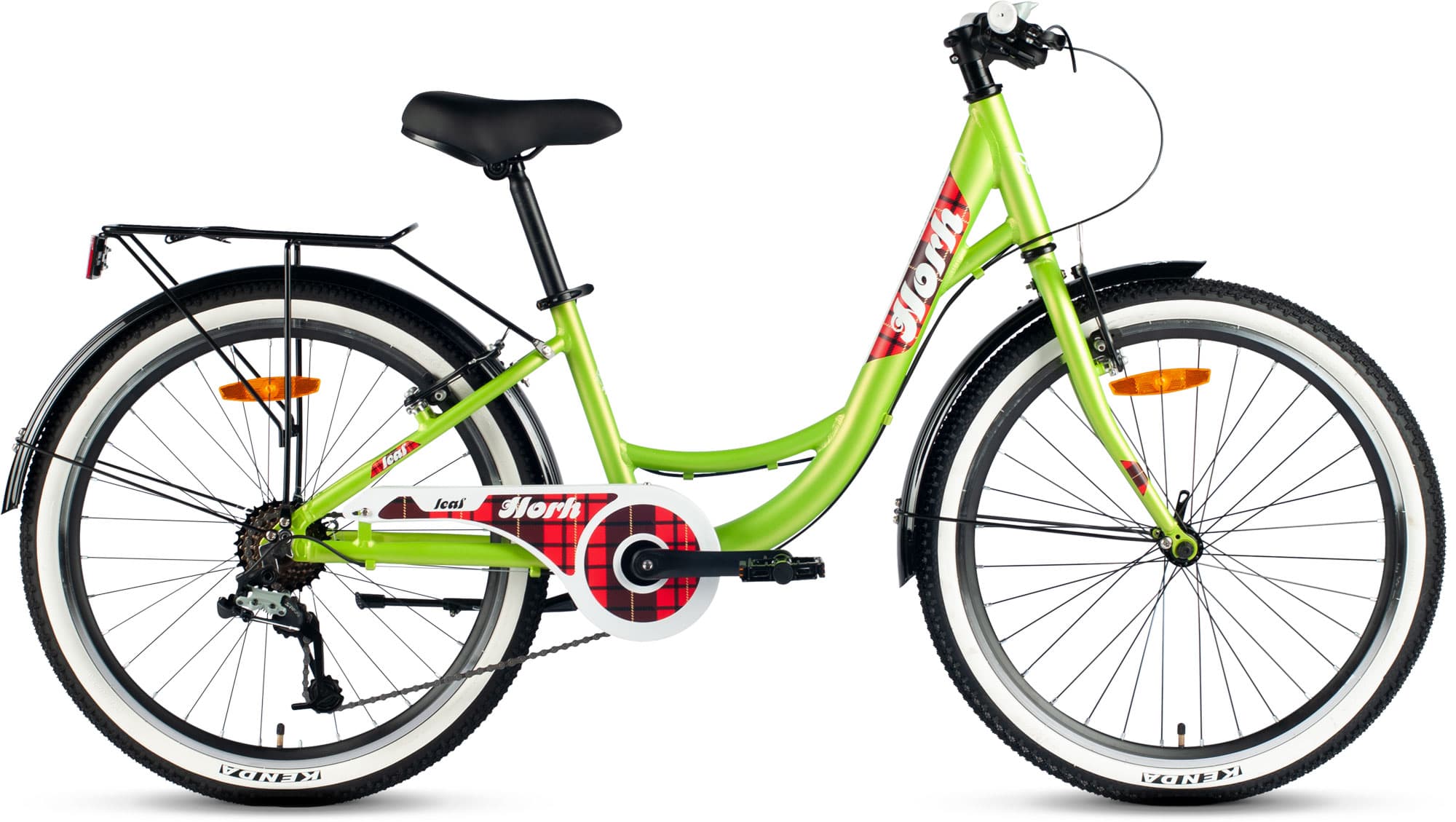 Велосипед HORH LEAF HLF24 24" (2024) Green-Red-White