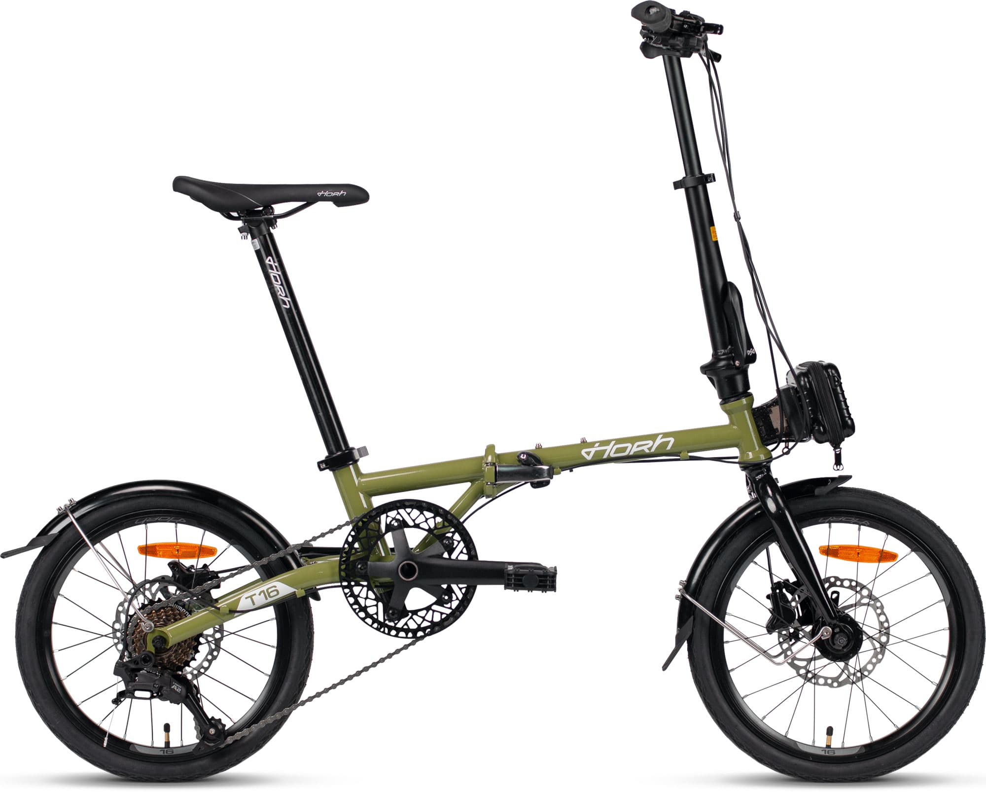 Велосипед HORH T16 16" (2024) Khaki Green-White