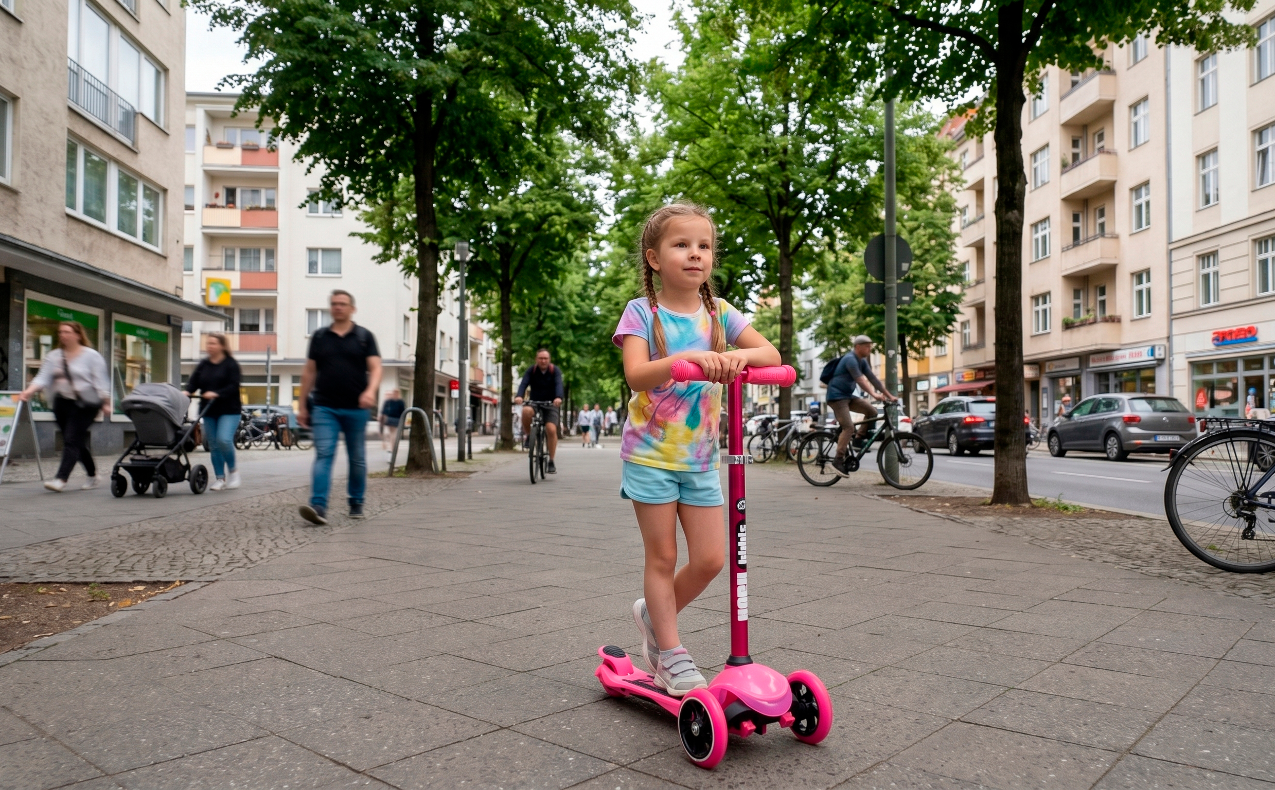 Самокат трехколесный HORH Kiddy SX розовый