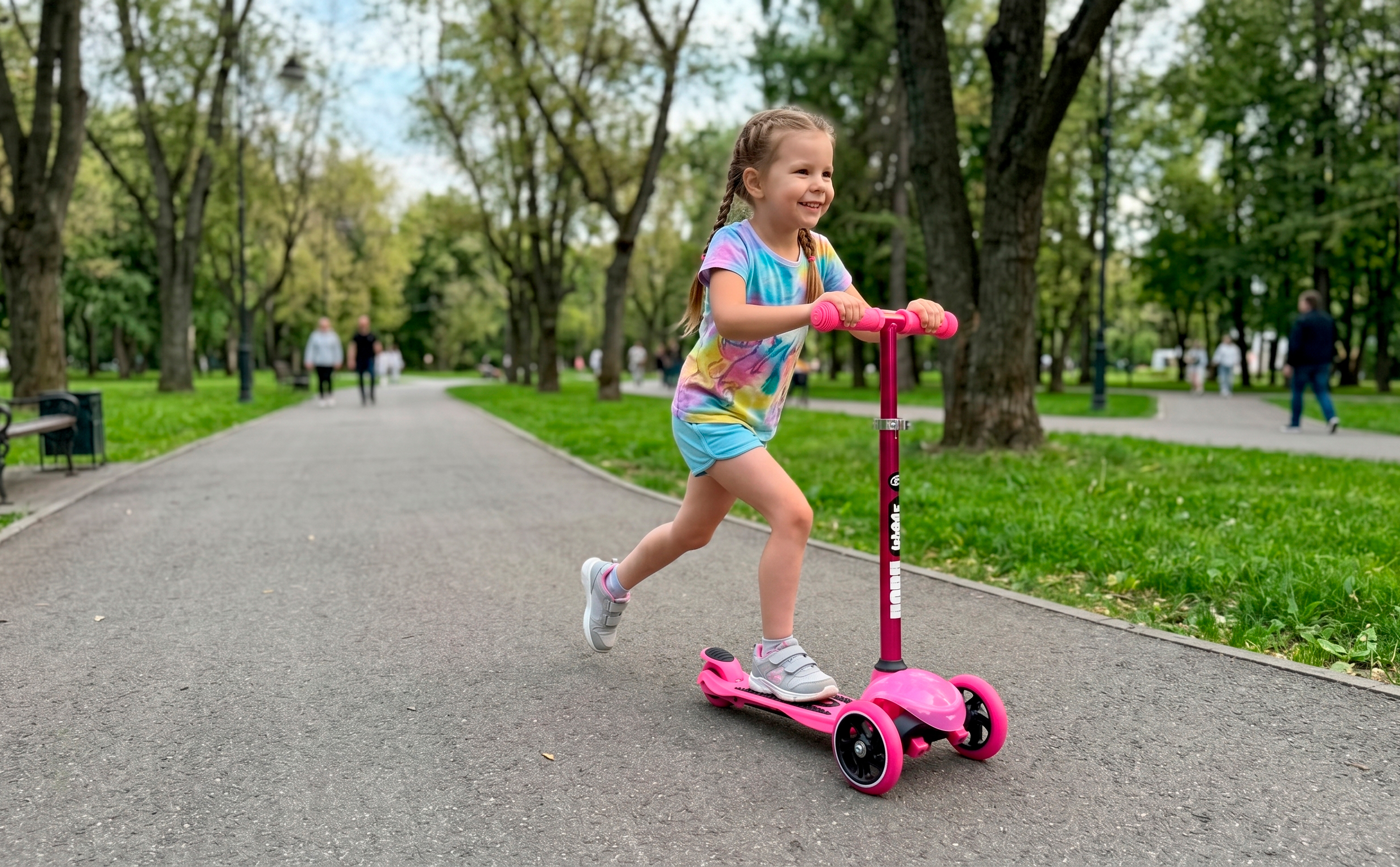 Самокат трехколесный HORH Kiddy SX розовый