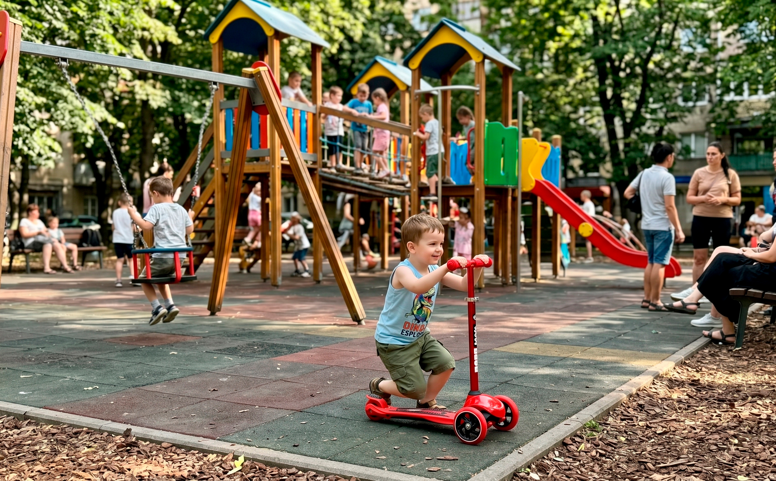 Самокат трехколесный HORH Kiddy SX красный