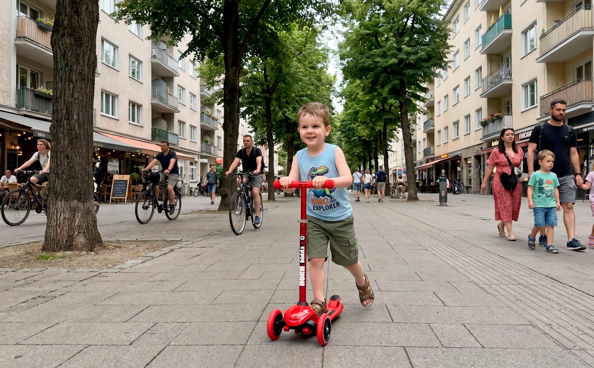 Самокат трехколесный HORH Kiddy SX красный