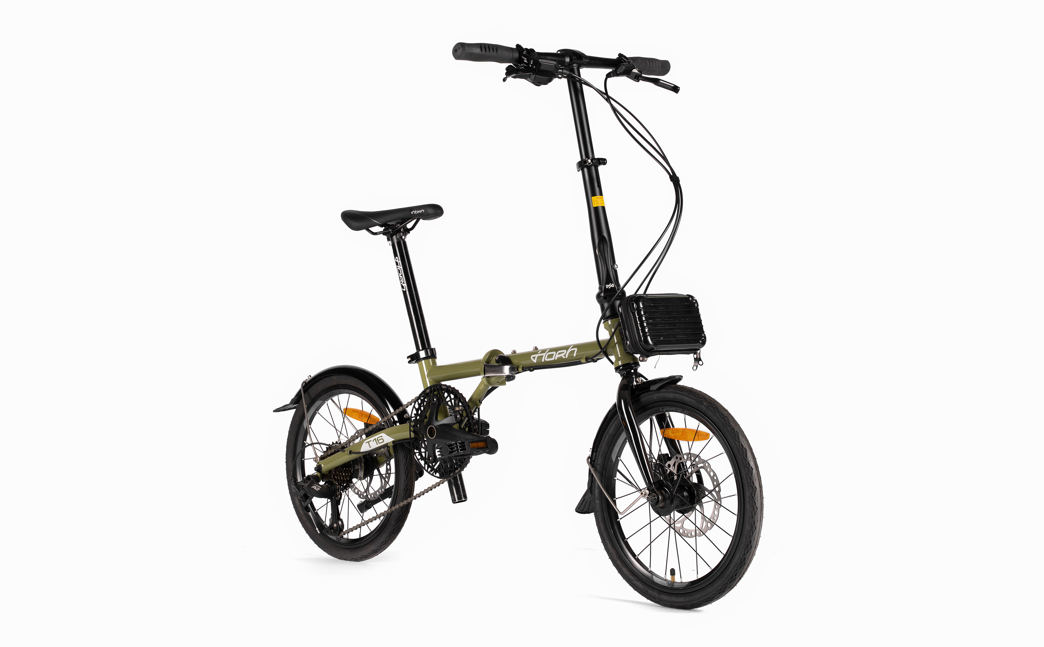 Велосипед HORH T16 16" (2024) Khaki Green-White