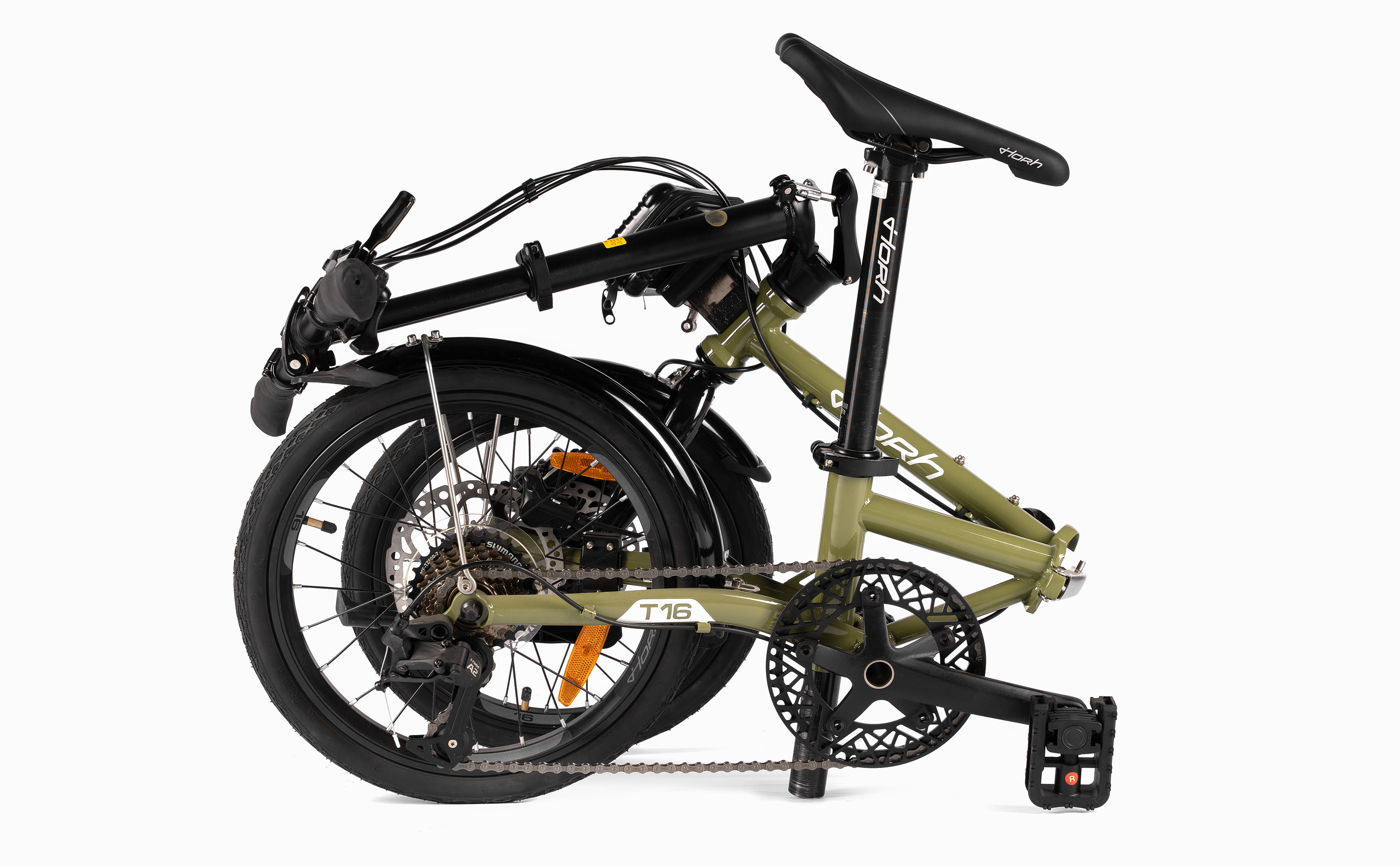 Велосипед HORH T16 16" (2024) Khaki Green-White