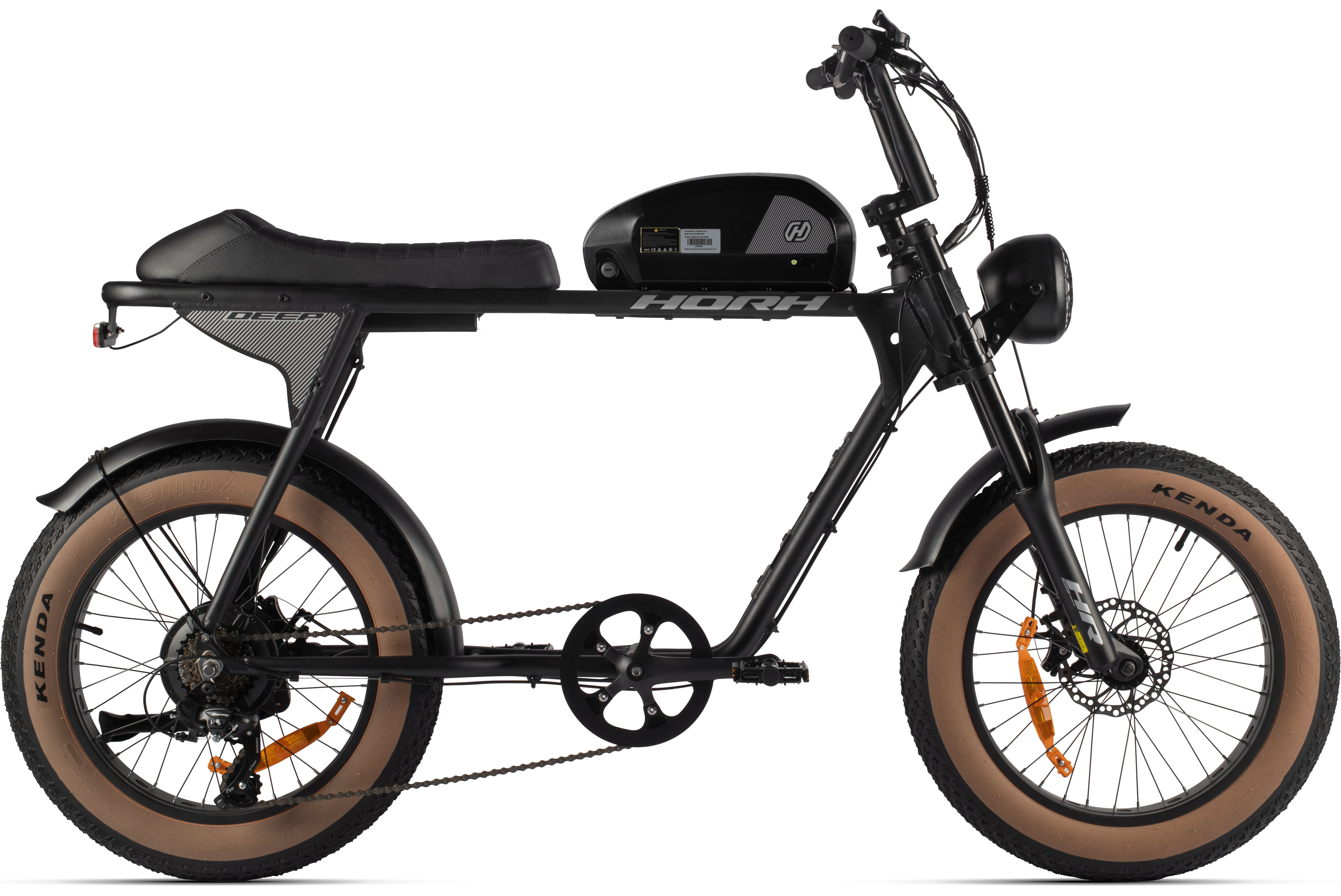Велосипед HORH DEEP 20" 500W (2025) Black-Grey-Brown