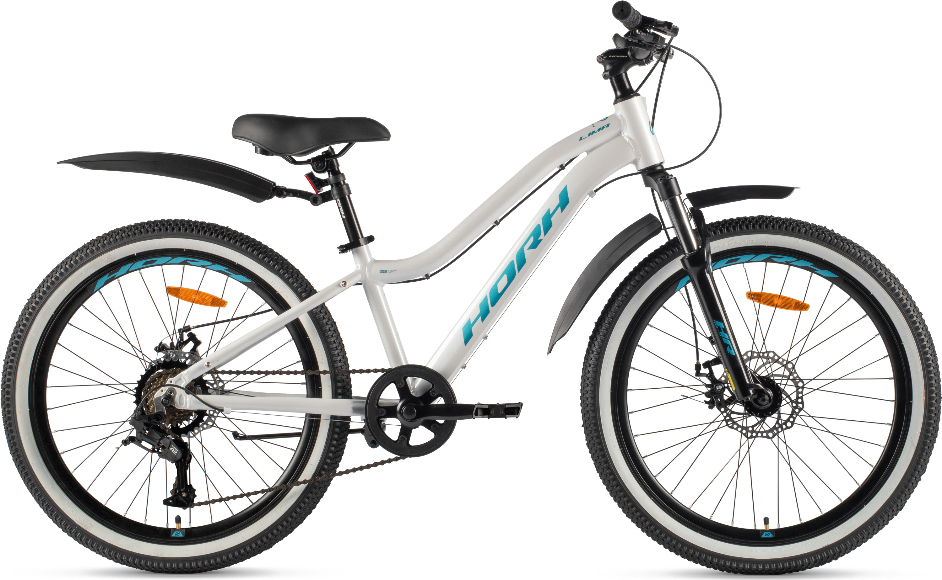 Велосипед HORH LIMA 4.0 LMD 24" (2026) White-Turquoise-Black