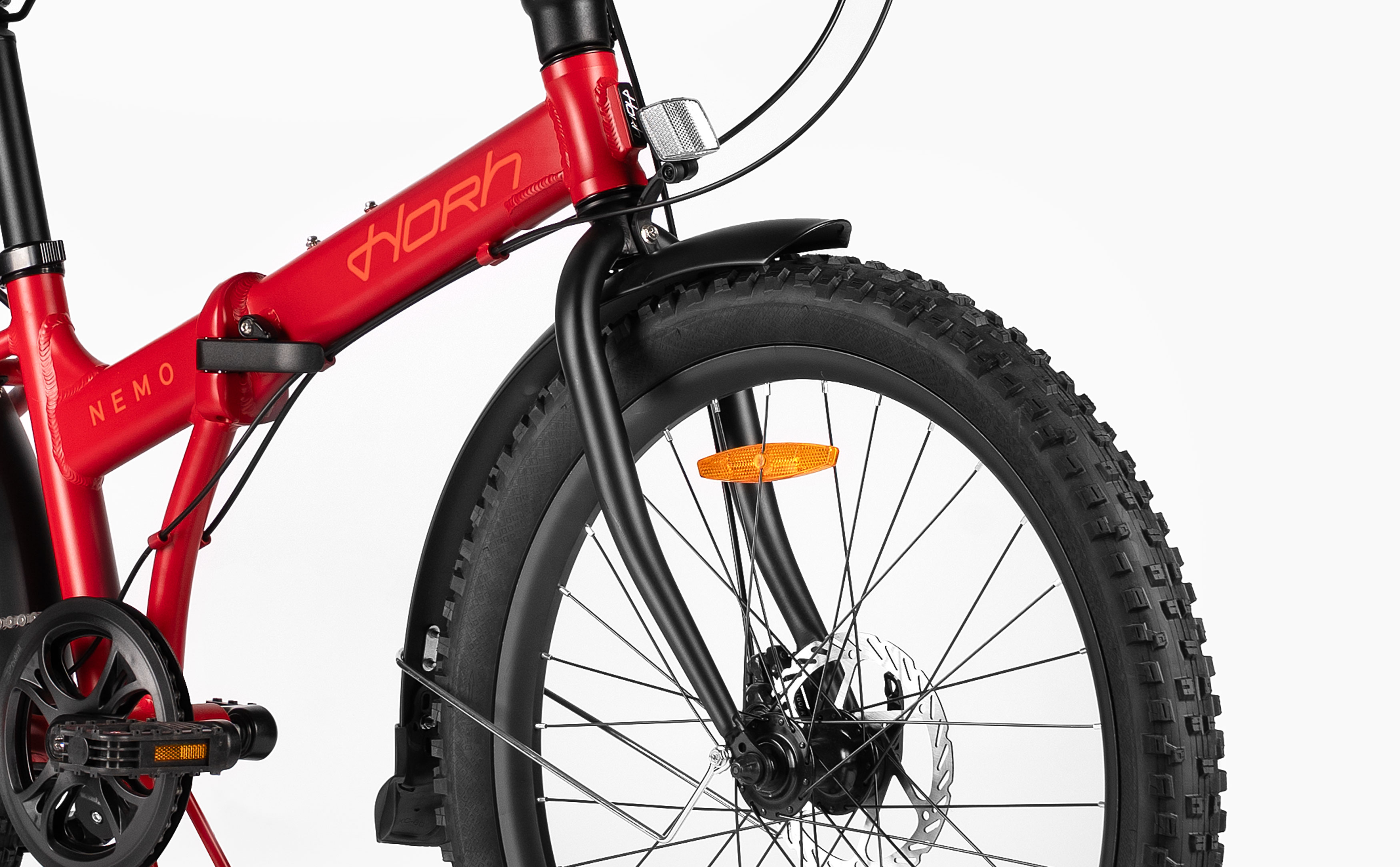 Велосипед HORH NEMO FAT 8SP MD 24" (2026) Red-Orange