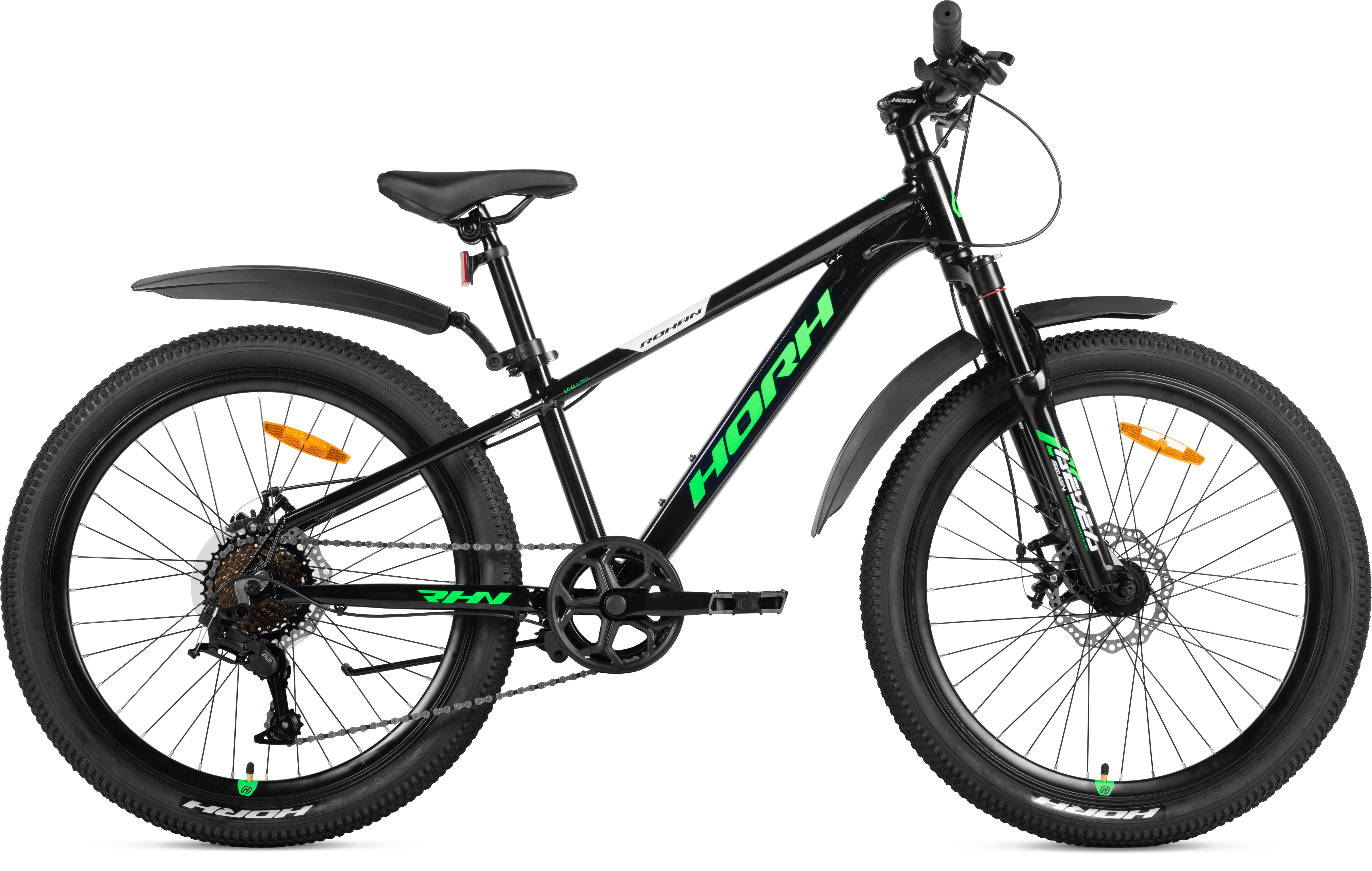 Велосипед HORH ROHAN 4.0 RMD 24" (2026) Black-Green-White