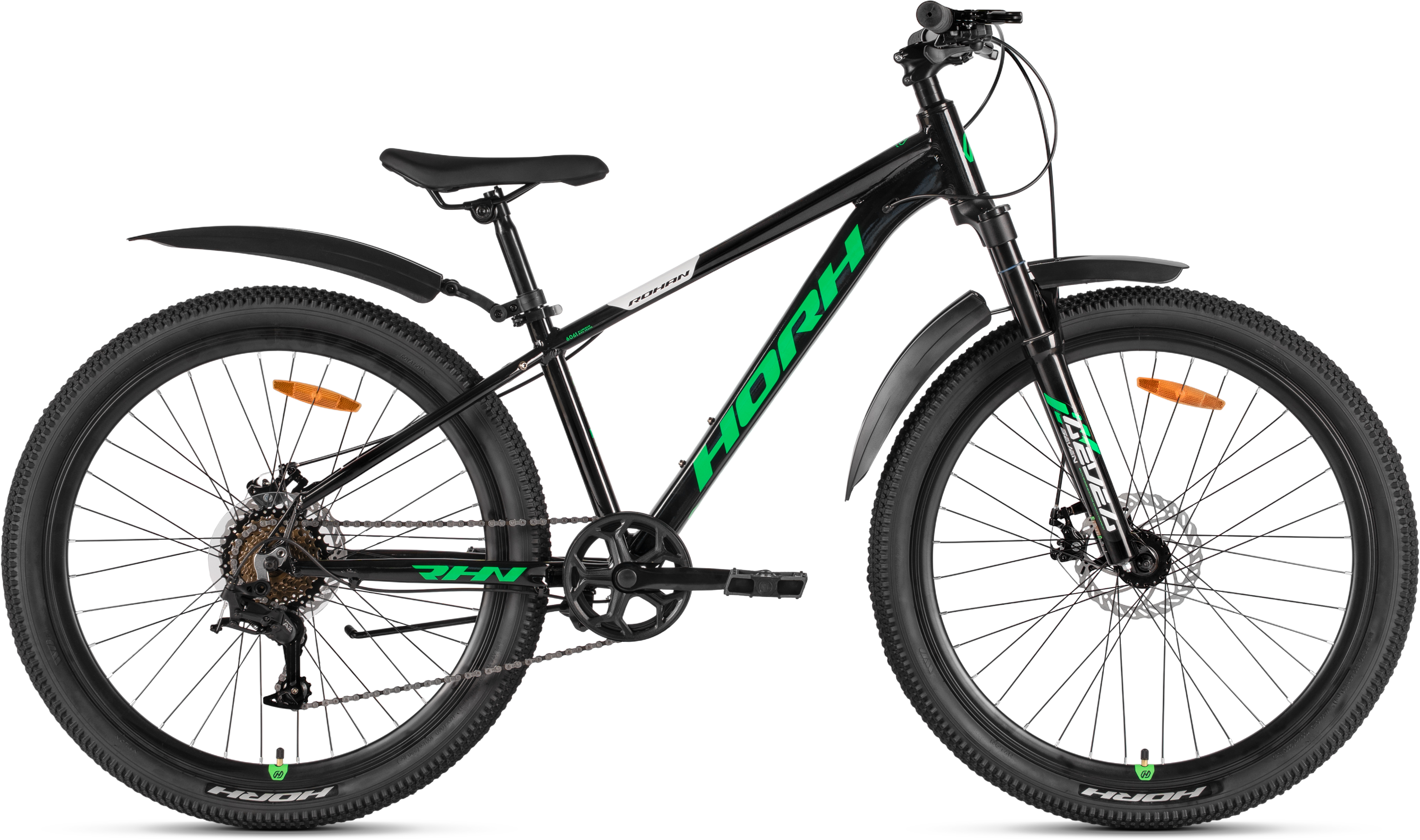 Велосипед HORH ROHAN 6.0 RMD 26" (2026) Black-Green-White