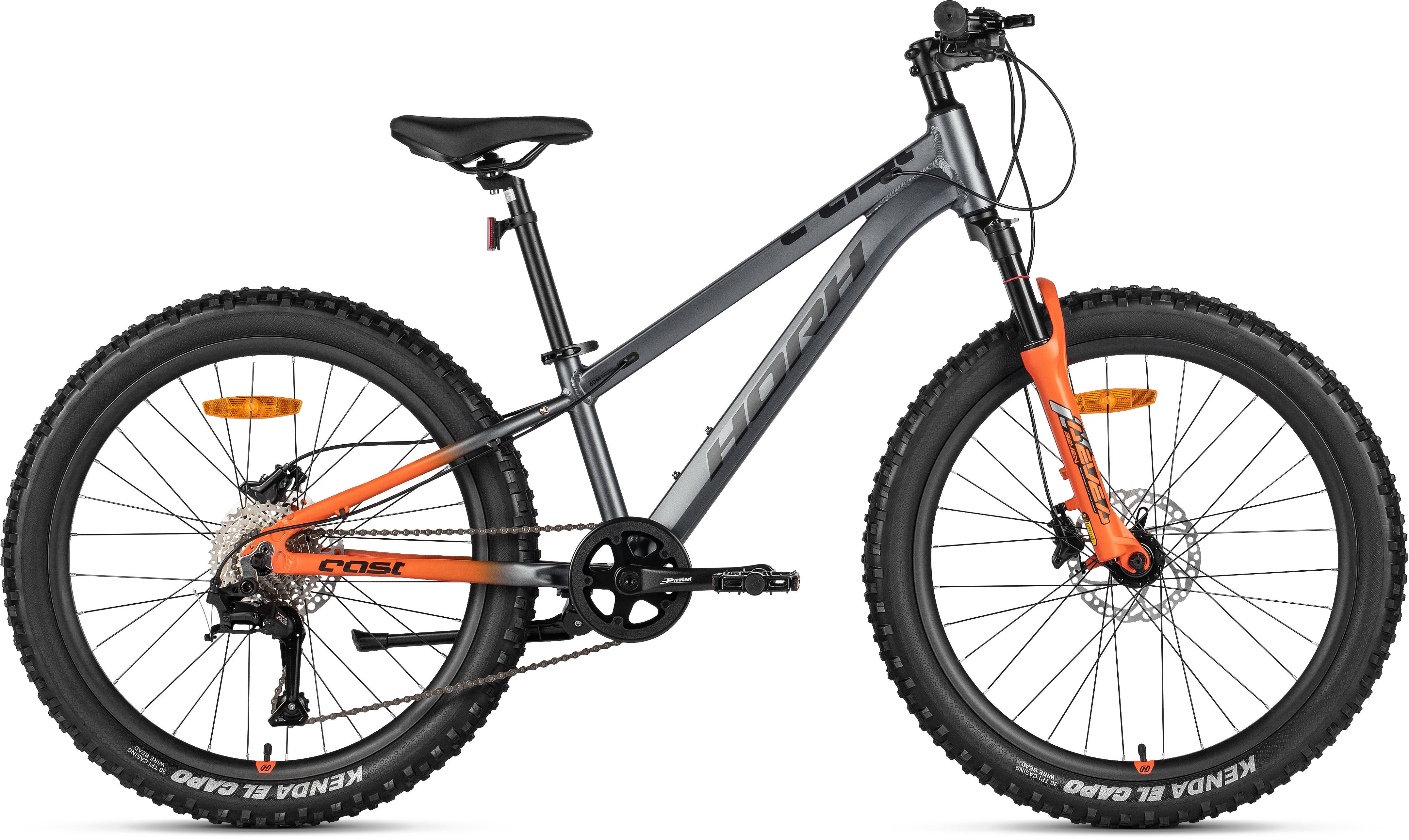Велосипед HORH CAST 4.0 HD 24" (2026) Grey-Orange-Black