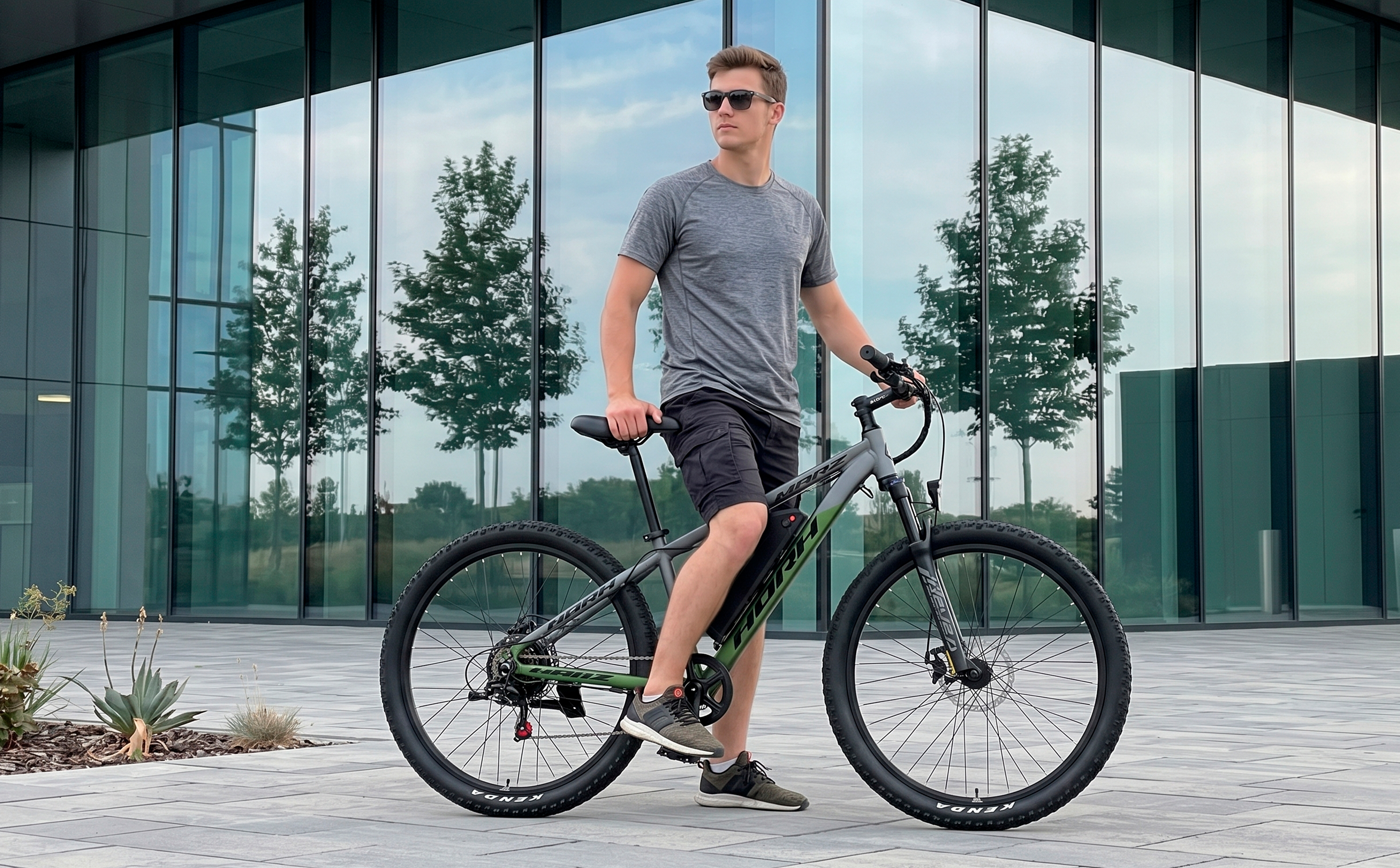 Электровелосипед HORH Marz 27,5" 500W (2026) Grey-Green