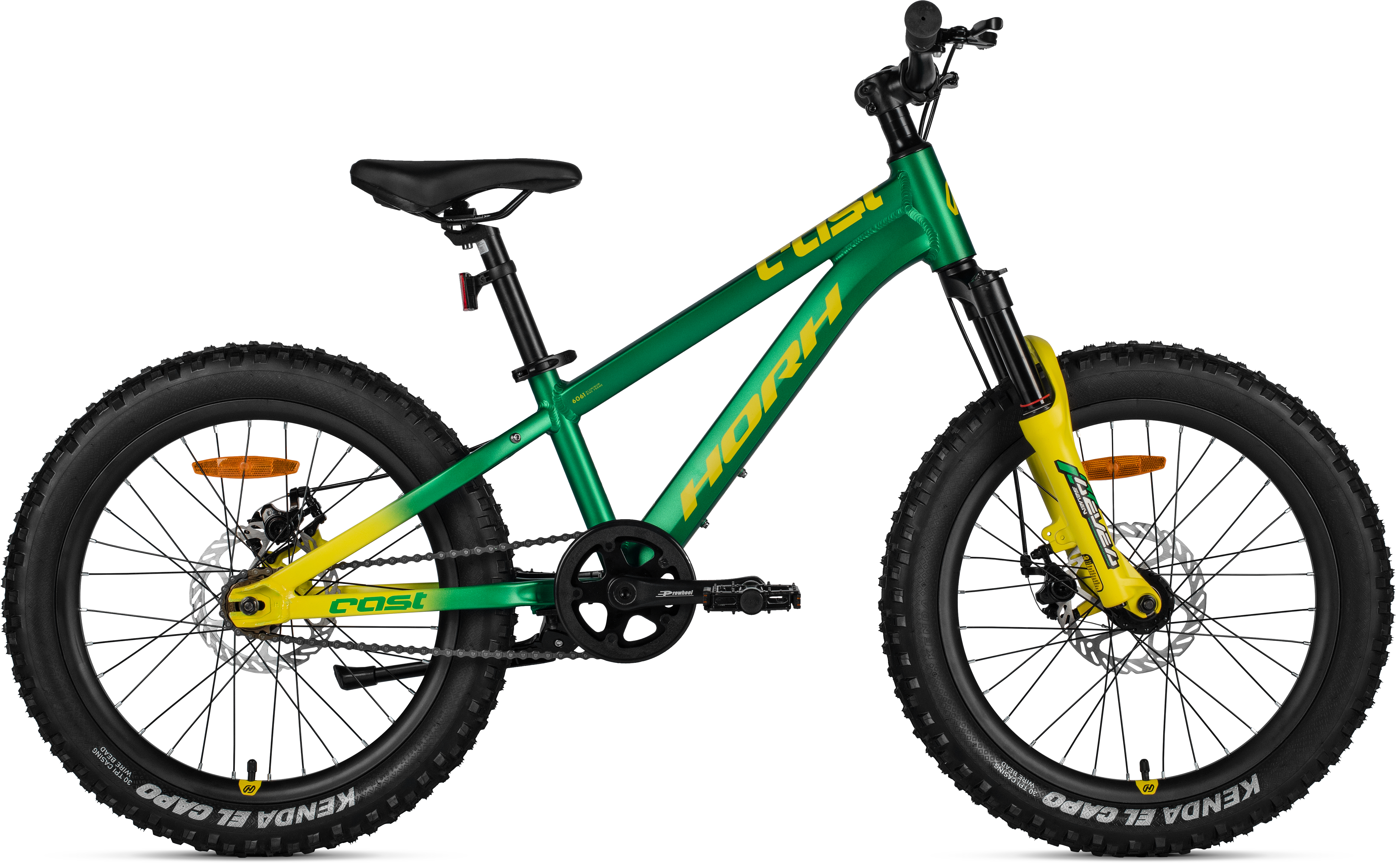Велосипед HORH CAST SINGLE 2.0 MD 20" (2025) Green-Yellow