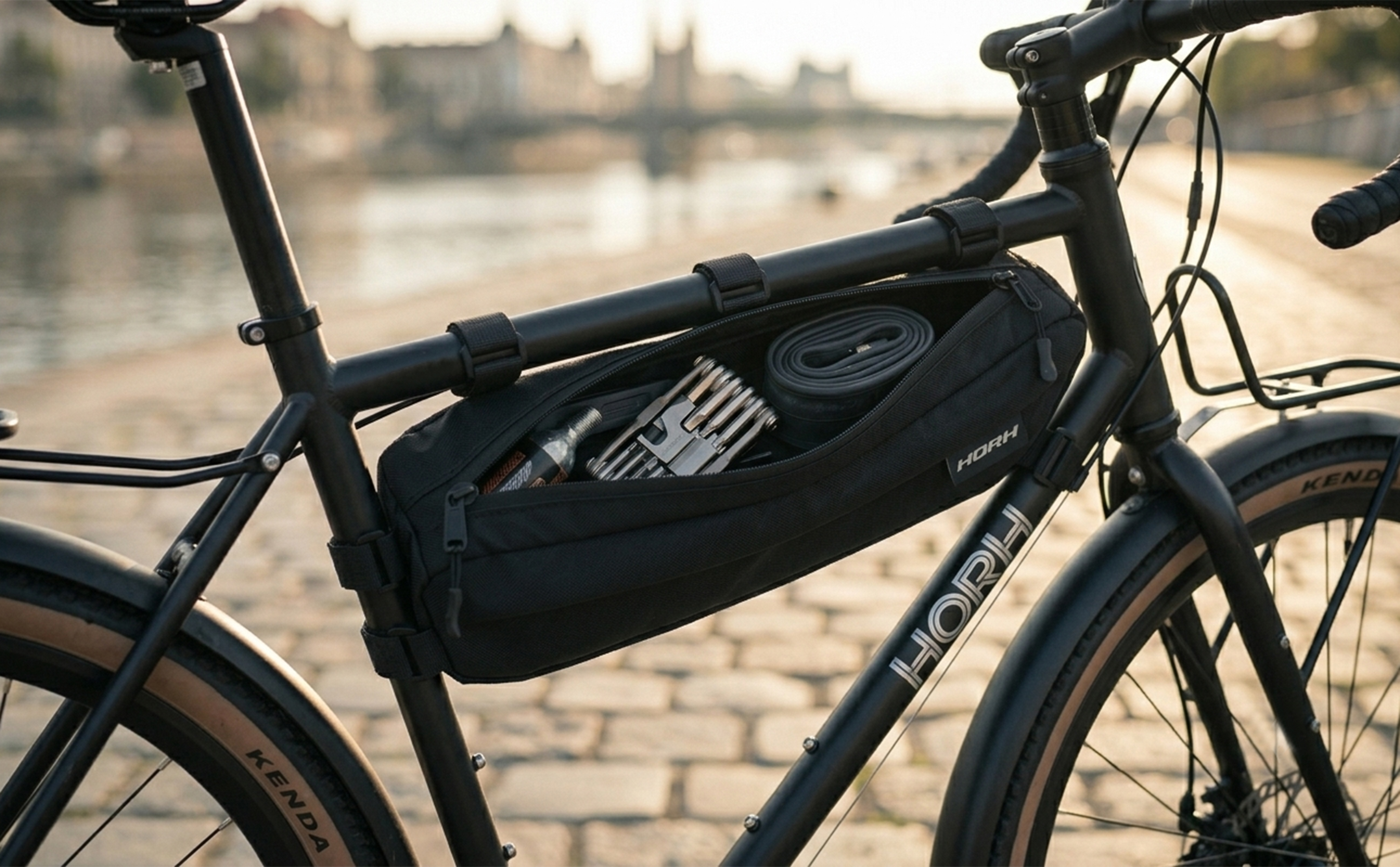 Сумка под раму HORH Bikepacking 38х9х5см черный