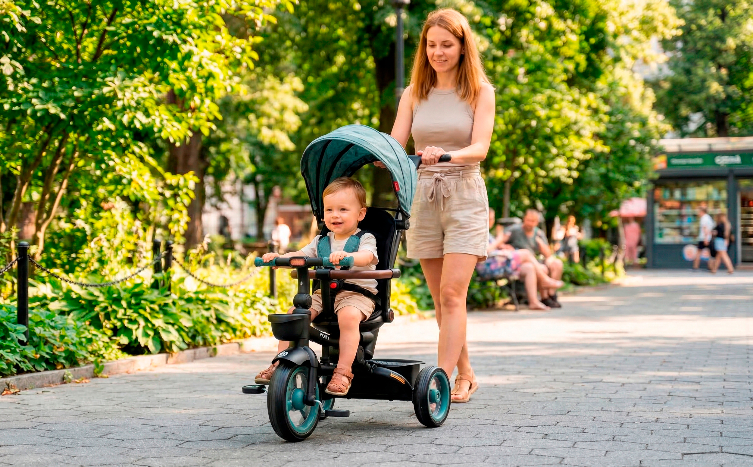 Велосипед трёхколёсный HORH 12/10" (2025) нежно-голубой